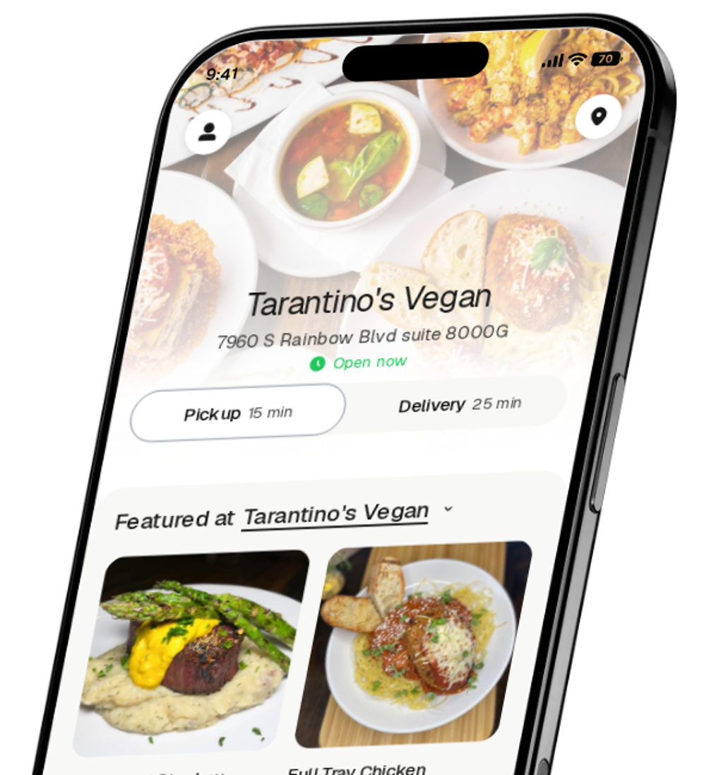 Tarantino's Vegan app preview