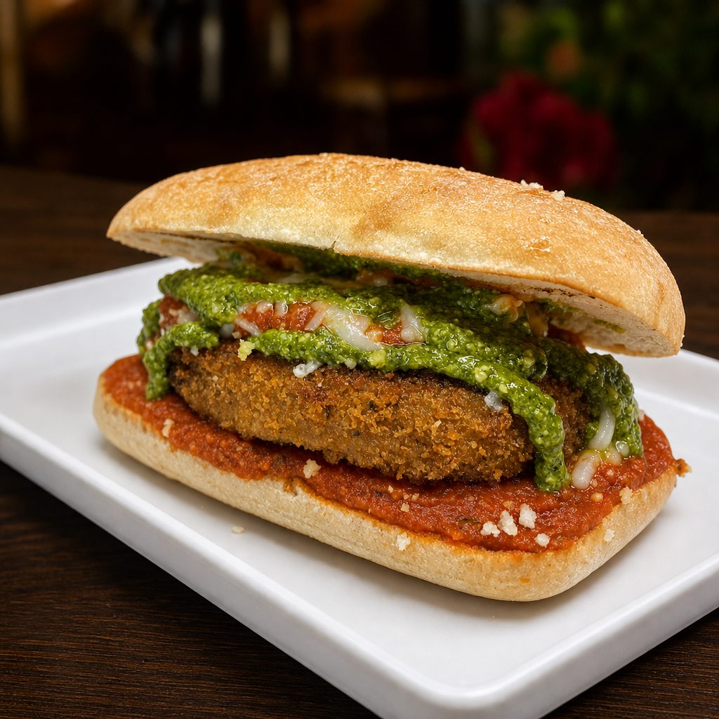 Chickn parm slider.