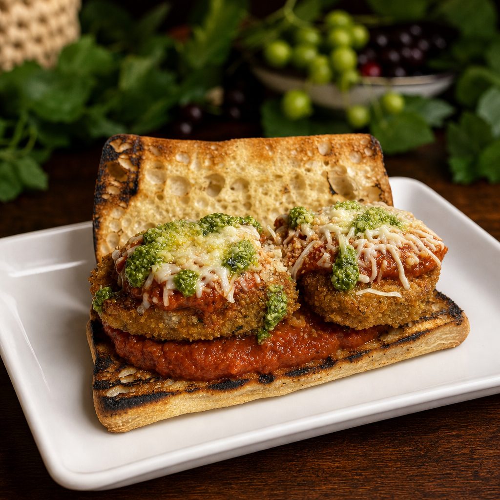 Eggplant Parm Sandwich.