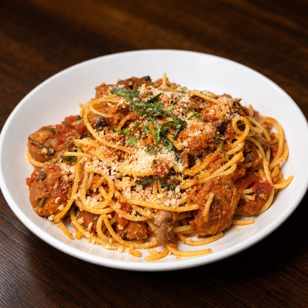 GF Gluten Free Spaghetti Bolognese.