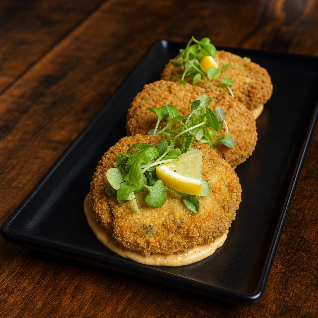 Plant Crab Cakes.