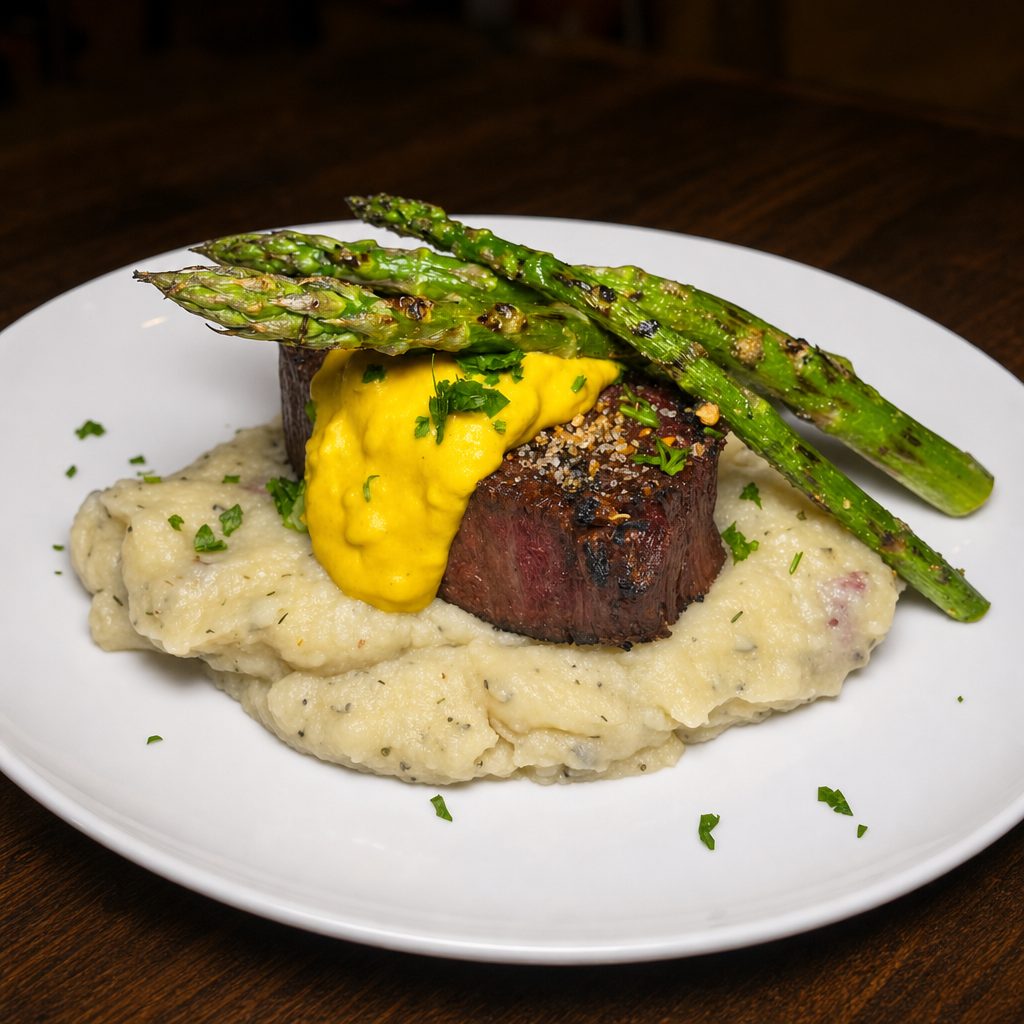 Full pan of Steak w) Mash/Veg.
