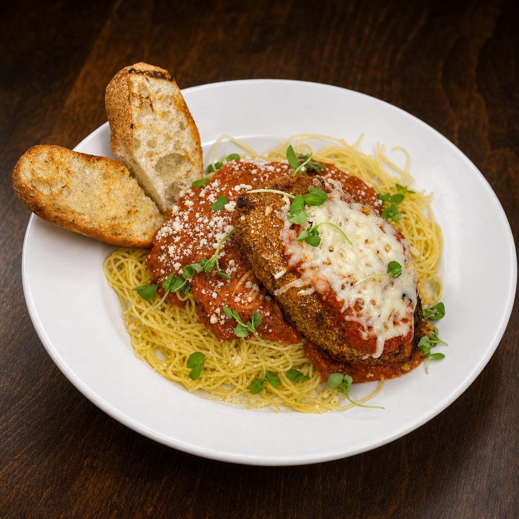 Half Tray Chicken Parmesan.