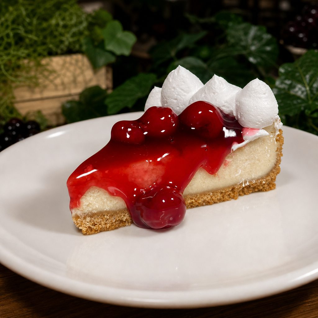 Gluten-Free Cherry Cheesecake.